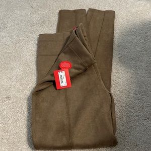 SPANX FAUX SUEDE LEGGING PULLON STRETCH PANTS M